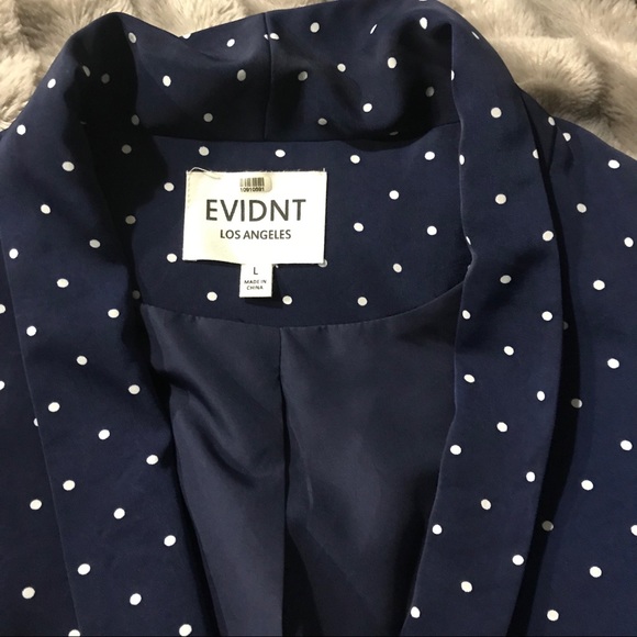 EVIDNT Navy Polka Dot Blazer - Picture 5 of 5